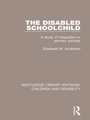 cover image of The Disabled Schoolchild